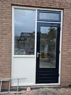 Kozijn met deur en ruit., Gebruikt, Deurkozijn, Hout, Ophalen