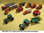 MAJORETTE jaren 80, set  werkvoertuigen, goede staat, Ophalen of Verzenden, Zo goed als nieuw, Auto