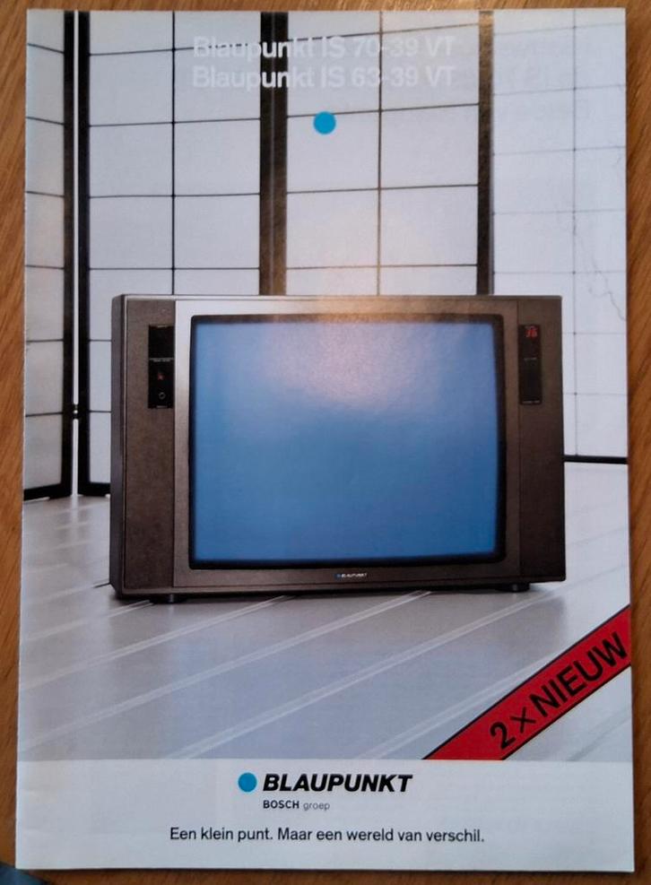Blaupunkt Folder 1989 - Vintage TV Reclame, Audio, Tv en Foto, Vintage Televisies, Zo goed als nieuw, Overige merken, Ophalen of Verzenden