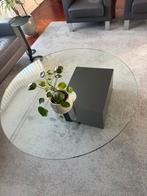Glazen draaibare salontafel, Ophalen, Gebruikt, 100 tot 150 cm, Rond