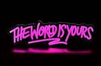 The world is yours neon lamp scarface nieuw, Huis en Inrichting, Lampen | Wandlampen, Ophalen of Verzenden, Nieuw