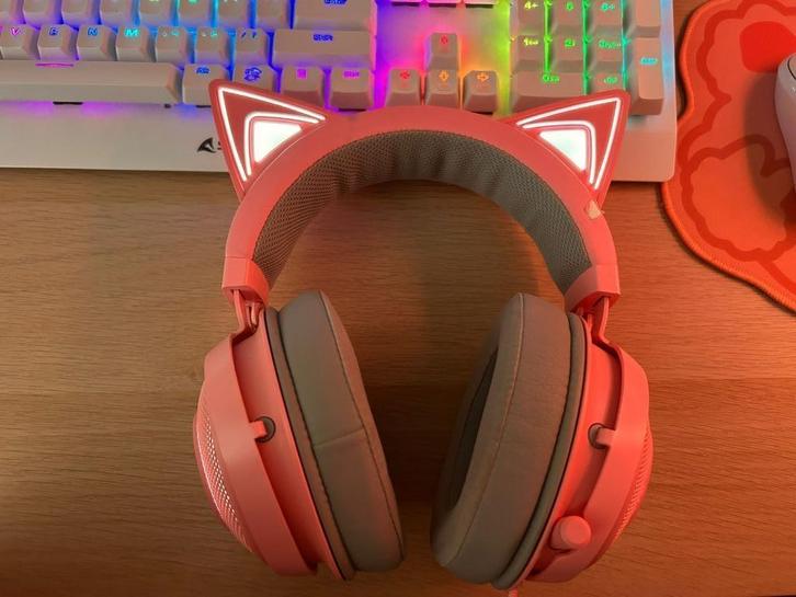 Razer Kraken Kitty V1, Computers en Software, Headsets, Zo goed als nieuw, Over-ear, Bedraad, Ophalen