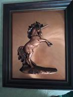 Vintage Eenhoorn Koperen Wanddecoratie, Ophalen of Verzenden, Gebruikt