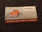 1953 DeSoto De Soto Full Power Steering Brochure USA, Gelezen, Verzenden