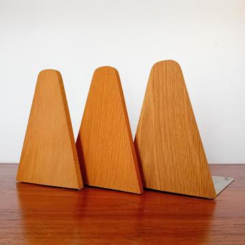 Deense Teak Boekensteunen Mid Century vintage - Set van 3 beschikbaar voor biedingen