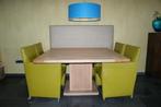 Eettafel + bijbehorende stoelen, Huis en Inrichting, Tafels | Eettafels, 100 tot 150 cm, 100 tot 150 cm, Gebruikt, Eikenhout