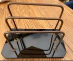 Brievenstandaard ,zwart Persglas en koper , vintage 17x 9 cm, Antiek en Kunst, Ophalen of Verzenden