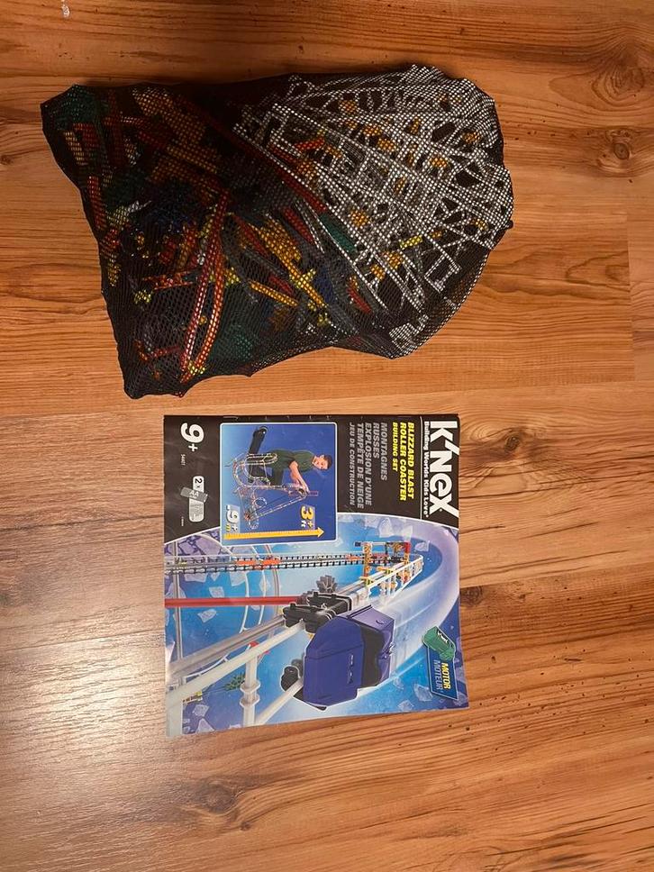K’NEX Blizzard Blast Roller Coaster – Achtbaan met motor, Verzamelen, Speelgoed, Gebruikt, Ophalen of Verzenden