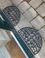 2 gietijzeren tuinmatten, Tuin en Terras, Deurmatten, Ophalen, Gebruikt, Gietijzer