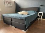 Boxspring 180x200 met Topper en nachtkastjes, Ophalen, Gebruikt, Zwart, Tweepersoons