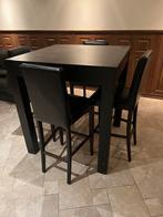 Hoge Bartafel met 4 barkrukken, Huis en Inrichting, Ophalen, Gebruikt, Inclusief barstoelen
