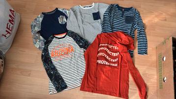 5 longsleeves maat 146/152 WE en s. Oliver beschikbaar voor biedingen