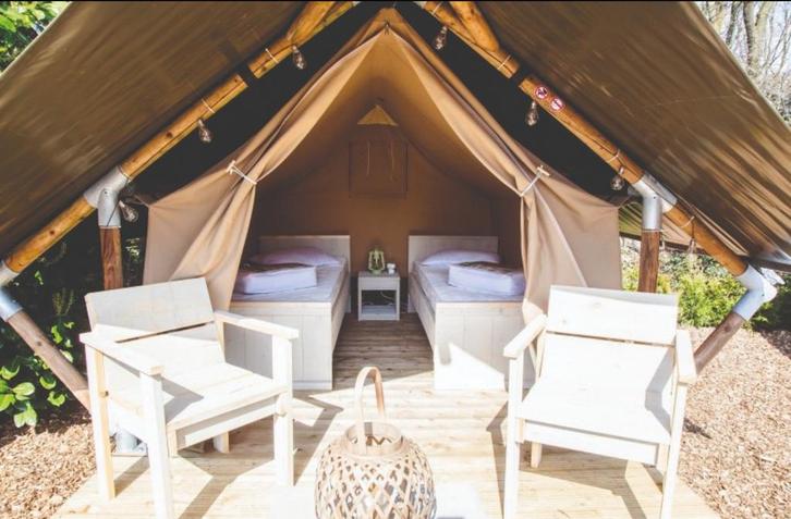 Luxe Safari tent, Lodge, Glamping + VLOER |NIEUW|, Caravans en Kamperen, Tenten, Nieuw, Ophalen of Verzenden