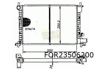 Ford Fiesta Radiateur (1.8D +AC) OES! FOR23506200