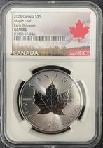 2024 Canada Maple Leaf Early Releases S$5, Postzegels en Munten, Edelmetalen en Baren, Ophalen of Verzenden, Zilver