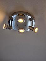 Plafondlampen Zilverkleurig LED - 2 stuks, Ophalen of Verzenden, Zo goed als nieuw, Glas, Modern