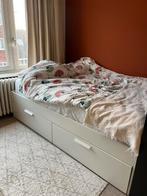 IKEA Brimnes bed 140x200 INCL MATRAS EN LATTENBODEM, Huis en Inrichting, Slaapkamer | Bedden, Ophalen, Gebruikt, Wit, Tweepersoons