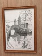 pen tekening brug Rustenburg Loosduinen, Antiek en Kunst, Ophalen