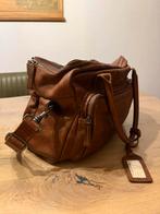 Cowboysbag luiertas cognac incl verschoningsmatje, Kinderen en Baby's, Luiertassen, Ophalen, Gebruikt, Schoudertas