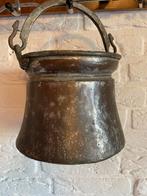 Antieke koperen vuurketel - in goede staat, Ophalen of Verzenden, Koper