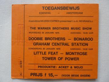 1975 Doobie Brothers Concert music show jaap edenhal ticket beschikbaar voor biedingen