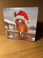 diamond painting kerstkaart paard kant en klaar, Ophalen of Verzenden, Nieuw, Kerst