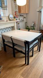 Cees Braakman eettafel met stoelen, Huis en Inrichting, Tafels | Eettafels, Gebruikt, 100 tot 150 cm, Rechthoekig, 50 tot 100 cm