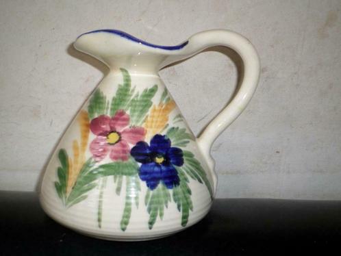 VINTAGE HUIZEN POTTERY ecru/bloem keramiek grote oorkan, Antiek en Kunst, Antiek | Keramiek en Aardewerk, Verzenden