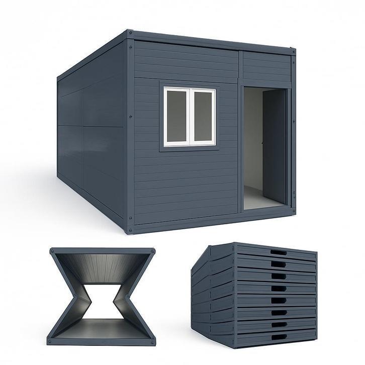 Opvouwbare Container 5.8x2.48x2.5m, Zakelijke goederen, Machines en Bouw | Keten en Containers, Ophalen