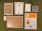 Set van 7 metalen/ metaalkleurige fotolijstjes, Ophalen of Verzenden, Gebruikt