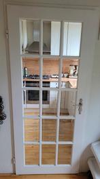 3 binnendeuren met blank glas, Doe-het-zelf en Verbouw, Deuren en Horren, Ophalen, Gebruikt, 80 tot 100 cm, Binnendeur