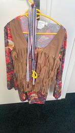 Leuk hippiejurkje, met hesje en hanger, maat M, carnaval, Ophalen of Verzenden, Zo goed als nieuw, Carnaval