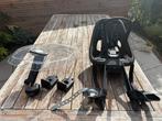Thule Yepp Voorzitje Zwart + 2 Adapters & Windscherm, Fietsen en Brommers, Ophalen, Thule, Gebruikt, Voetsteuntjes