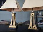 Zware design tafellampen, Ophalen of Verzenden, Gebruikt, Metaal, 50 tot 75 cm