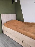 1 persoonsbed, Ophalen, 90 cm, Eenpersoons, Bruin