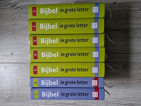 Grootletter Bijbel HSV compleet 7 delen, Boeken, Godsdienst en Theologie, Nieuw, Christendom | Protestants, Ophalen of Verzenden