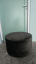 Zwarte poef, Ophalen, Minder dan 50 cm, Gebruikt, Rond