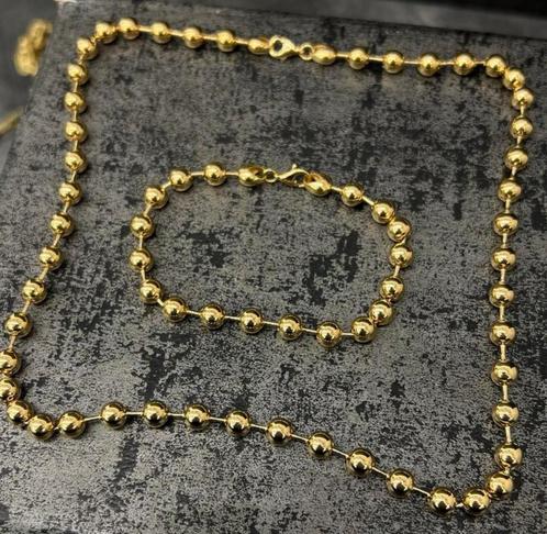 Prachtige 18 karaats gouden kralen / balletjes set | new, Sieraden, Tassen en Uiterlijk, Kettingen, Nieuw, Goud, Goud, Ophalen of Verzenden
