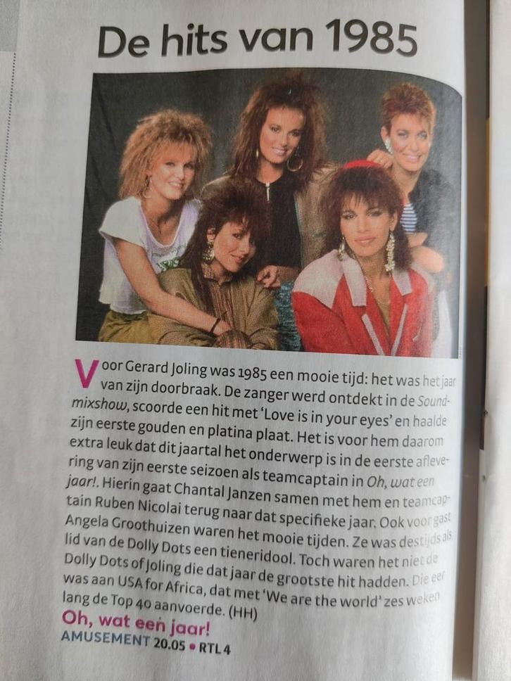 De hits van 1985 : de Dolly Dots. Oh wat een jaar ! Knipsel, Verzamelen, Tijdschriften, Kranten en Knipsels, Knipsel(s), Nederland