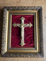Antiek Kruisbeeld Jezus in Klassieke Lijst, Ophalen of Verzenden