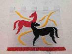 Vintage handgemaakt wandkleed paarden 98/80, Gebruikt, Etten-Leur, DJT@dejuistetoon.eu, Ophalen of Verzenden