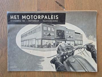 Folder van HET MOTORPALEIS Rotterdam uit 1955.  beschikbaar voor biedingen