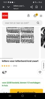 Hema Klapkrat Letters wit en zwart NIEUW, Doos, Minder dan 50 cm, Ophalen of Verzenden, Minder dan 40 cm