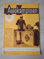 Autokampioen tijdschrift 1958, Ophalen of Verzenden, Gelezen, Algemeen, ANWB