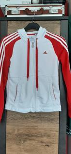 Damen Sportjas - maat 40 - ADIDAS - rood/wit, Maat 38/40 (M), Adidas, Overige typen, Ophalen of Verzenden