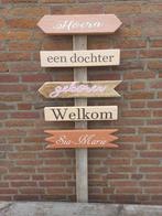 Wegwijzers Geboorte bord gender reveal Babyshower baby, Ophalen of Verzenden, Nieuw
