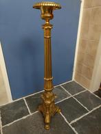 Zeer oude (uit circa 1800) barokke heilige bronzen kandelaar, Antiek en Kunst, Antiek | Koper en Brons, Ophalen, Brons