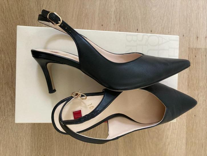 Hogl pumps slingback zwart leer NIEUW!  mt 36,5, Kleding | Dames, Schoenen, Nieuw, Pumps, Zwart, Ophalen of Verzenden