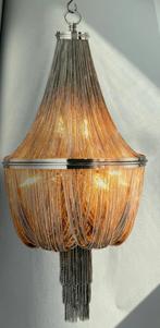 Eichholtz Chandelier Martinez nickel L, Huis en Inrichting, Lampen | Hanglampen, Ophalen of Verzenden, Zo goed als nieuw, Metaal
