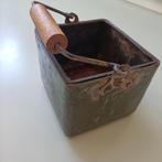 vintage metalen bak, plantenbak hengsel industrieel antiek, Tuin, Gebruikt, Minder dan 30 cm, Minder dan 60 cm